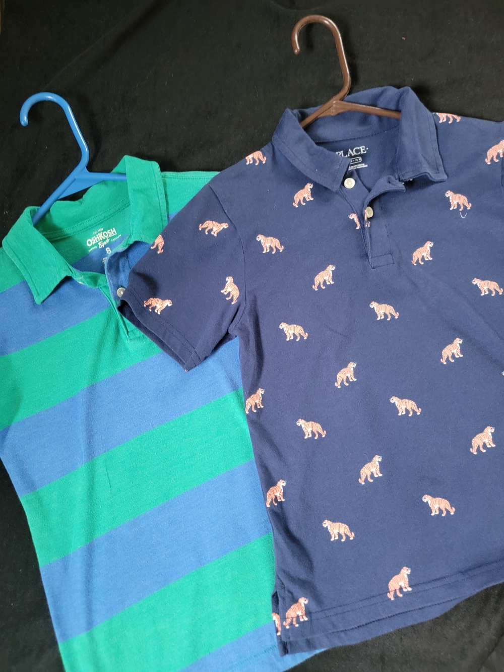 OshKosh B'gosh Green & Blue Striped Polo Shirt